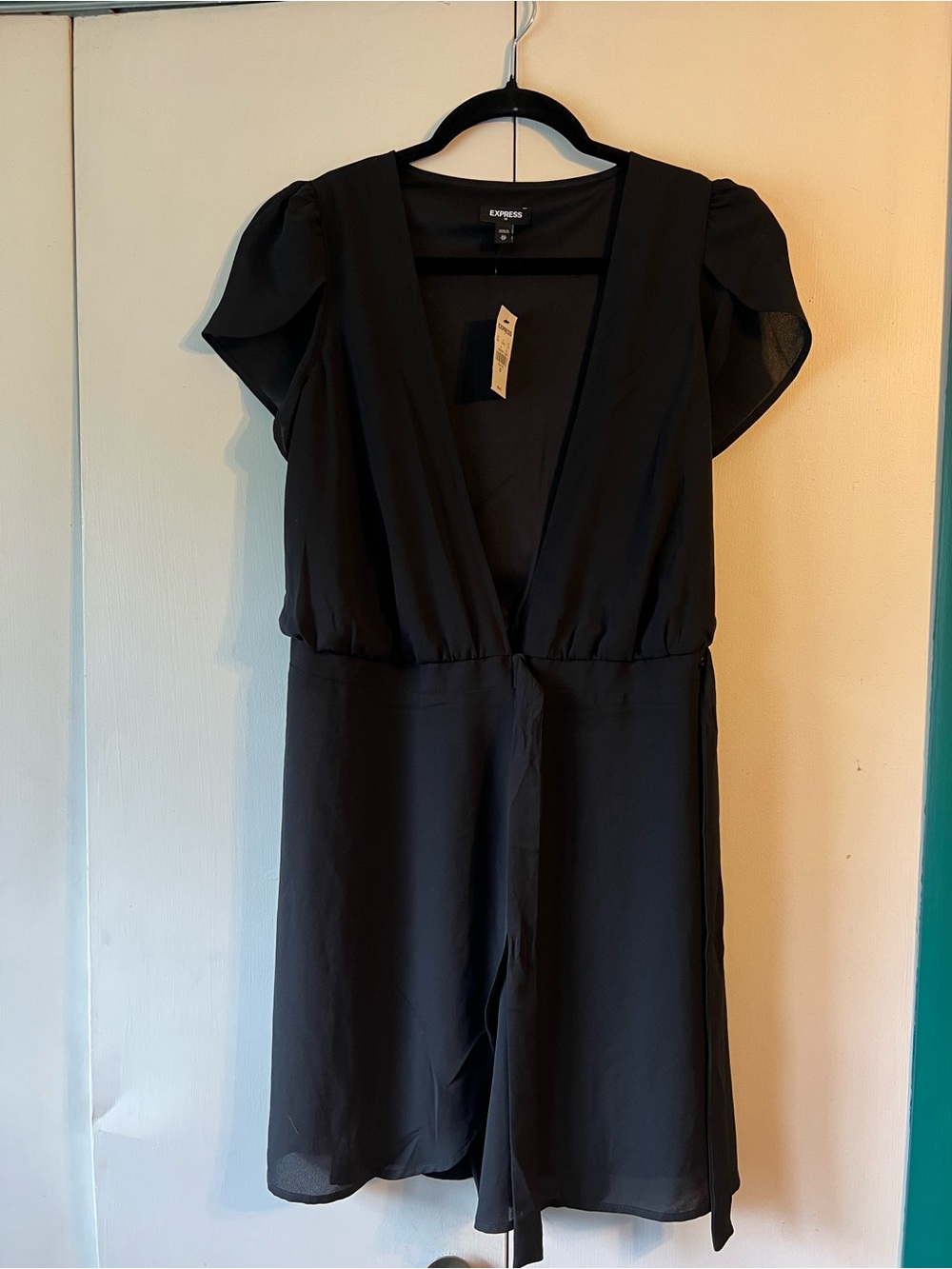 Express Black V-Neck Dress with Tag